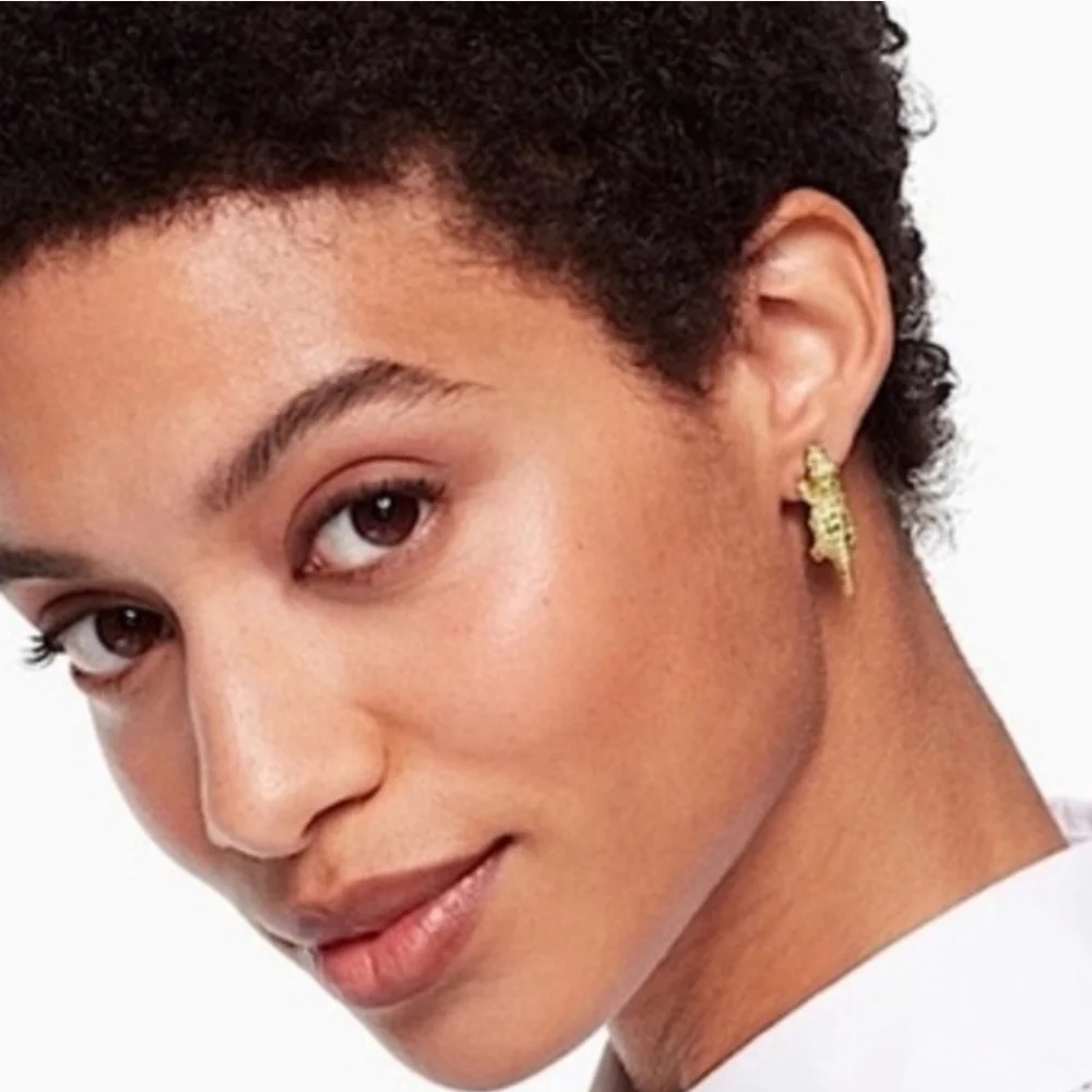 💚▪️Kate Spade ▪️Swamped Alligator Pavé Stud Earrings ($78)